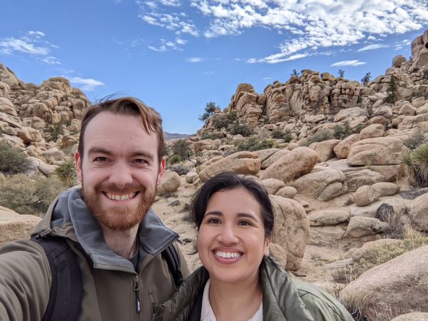 Hunter and his wife Grace in Joshua Tree National Park