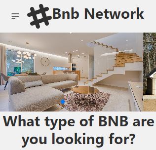 BNB Network - A mockup of a room sharing website