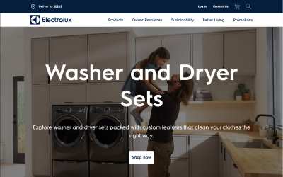 Electrolux Ecommerce Homepage